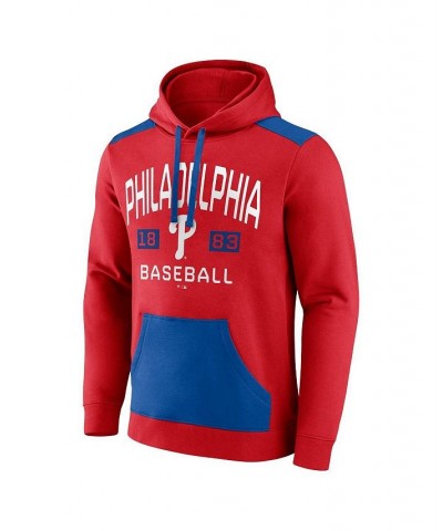 Men's Branded Red, Royal Philadelphia Phillies Chip In Team Pullover Hoodie $38.24 Sweatshirt