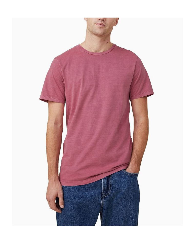 Men's Regular Fit Crew T-shirt Pink $15.29 T-Shirts