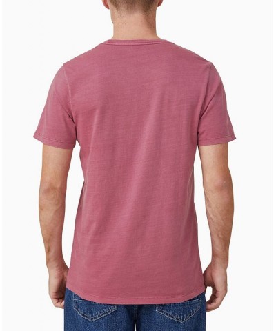 Men's Regular Fit Crew T-shirt Pink $15.29 T-Shirts