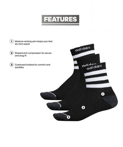 Men's 3-Pk. High Quarter Socks Black $13.92 Socks