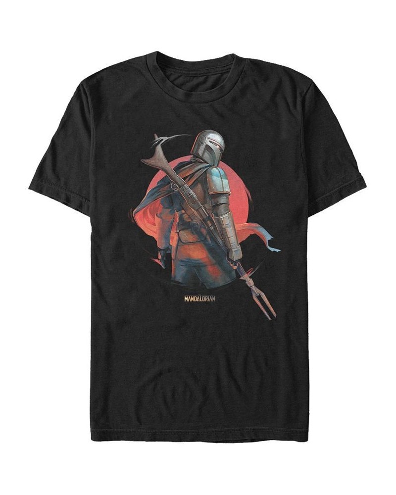 Men's Star Wars The Mandalorian Dusty Sunset Short Sleeve T-shirt Black $20.29 T-Shirts