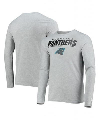 Men's Heathered Gray Carolina Panthers Combine Authentic Stated Long Sleeve T-shirt $19.11 T-Shirts