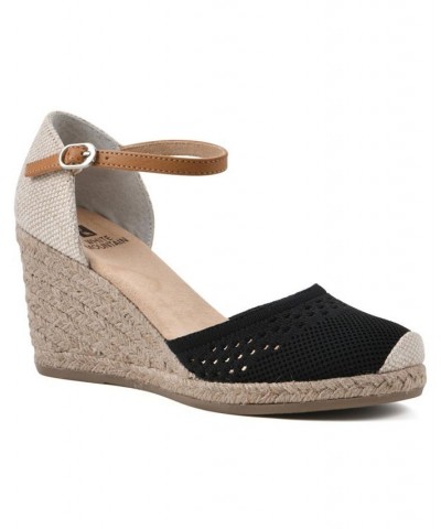 Women's Maven Espadrille Wedges Black $41.83 Shoes