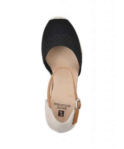 Women's Maven Espadrille Wedges Black $41.83 Shoes