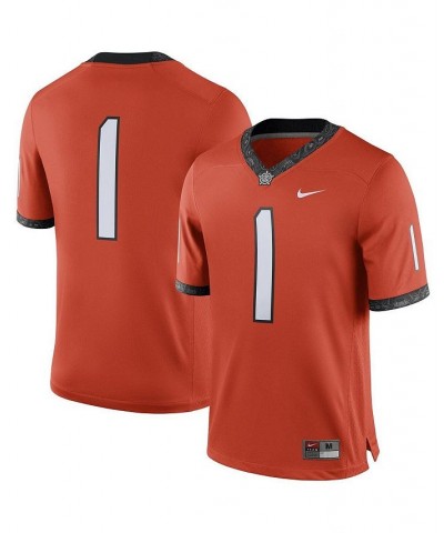 Men's 1 Orange Oklahoma State Cowboys Alternate Game Jersey $47.15 Jersey