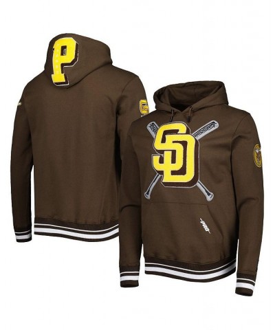 Men's Brown San Diego Padres Mash Up Logo Pullover Hoodie $60.20 Sweatshirt