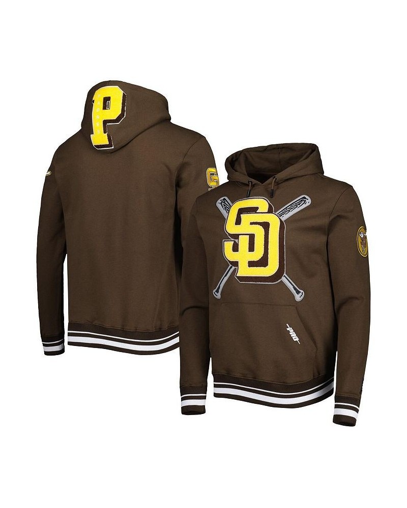 Men's Brown San Diego Padres Mash Up Logo Pullover Hoodie $60.20 Sweatshirt