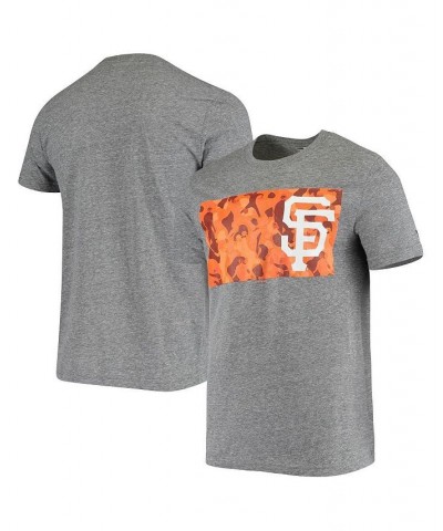 Men's Heathered Gray San Francisco Giants Camo Offset White Tri-Blend T-shirt $21.00 T-Shirts