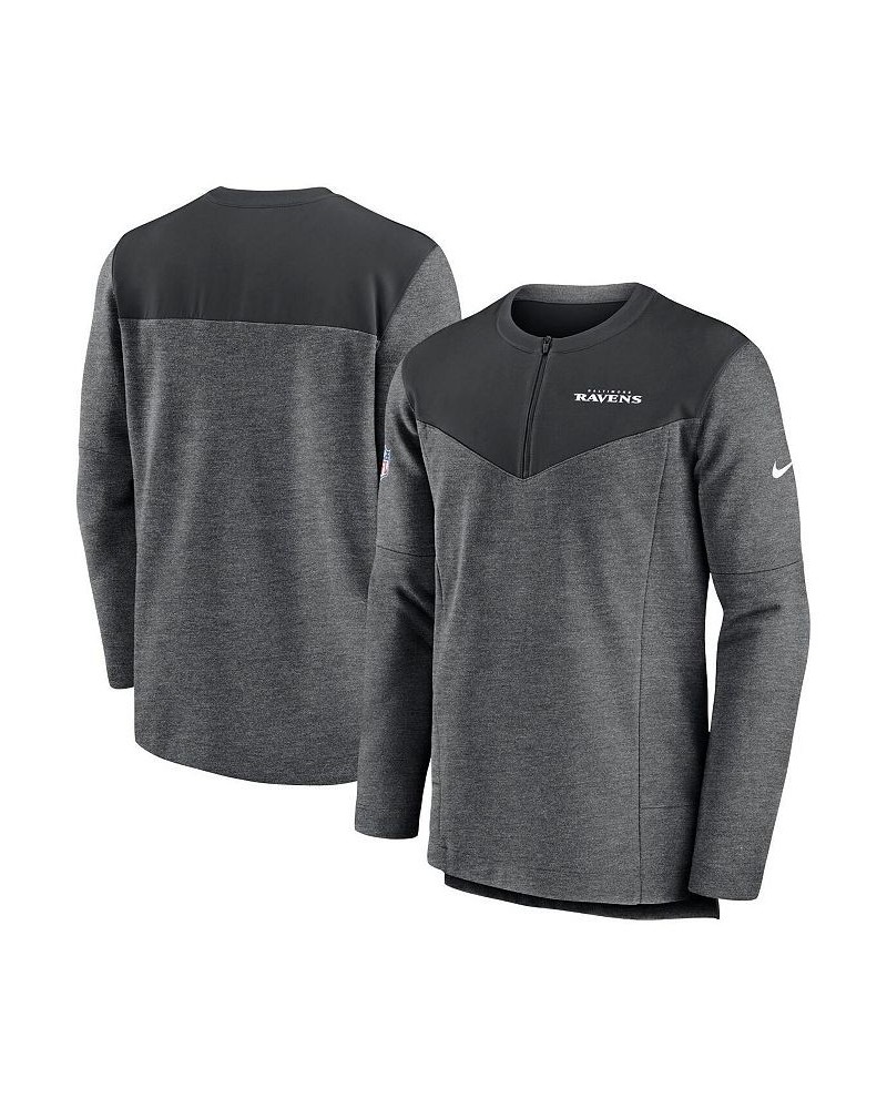 Men's Charcoal Baltimore Ravens Sideline Lockup Performance Quarter-zip Jacket $46.55 Jackets