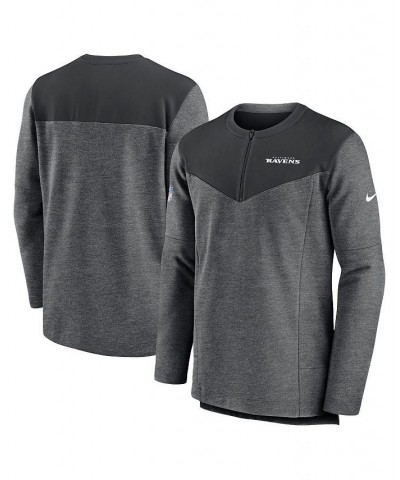 Men's Charcoal Baltimore Ravens Sideline Lockup Performance Quarter-zip Jacket $46.55 Jackets