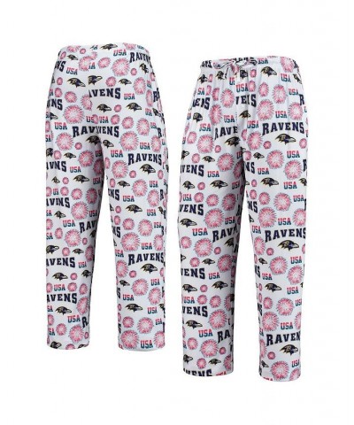 Men's White Baltimore Ravens Zest Patriotic Sleep Pants $22.94 Pajama