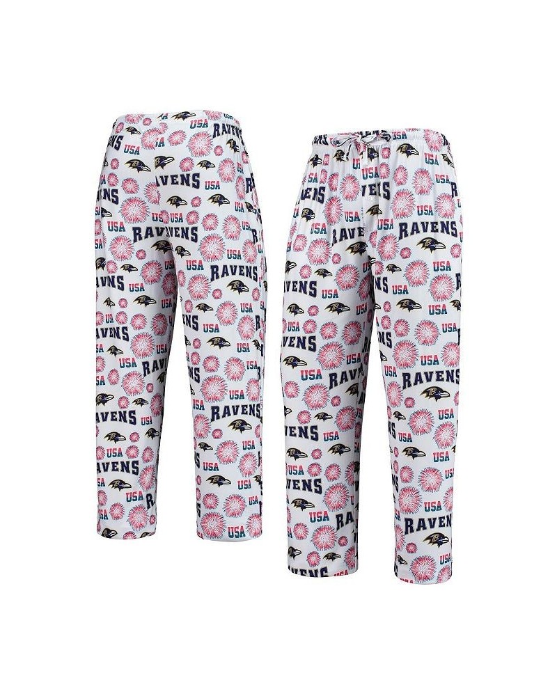 Men's White Baltimore Ravens Zest Patriotic Sleep Pants $22.94 Pajama