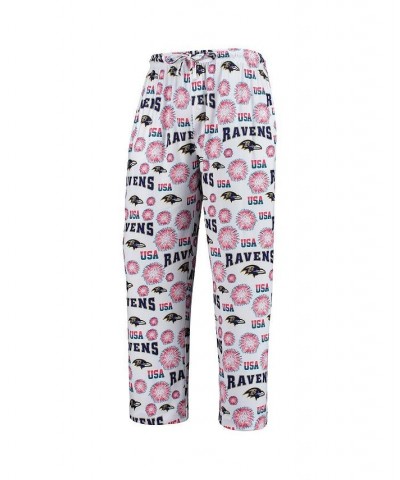 Men's White Baltimore Ravens Zest Patriotic Sleep Pants $22.94 Pajama