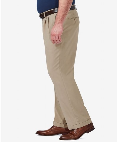 Men's Big & Tall Premium Comfort Stretch Classic-Fit Solid Pleated Dress Pants Tan/Beige $28.59 Pants