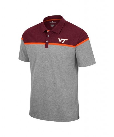 Men's Heather Gray Virginia Tech Hokies Chamberlain Polo Shirt $22.50 Polo Shirts