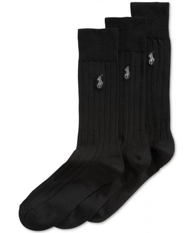 Men's Three-Pack Crew Socks Black $13.60 Socks