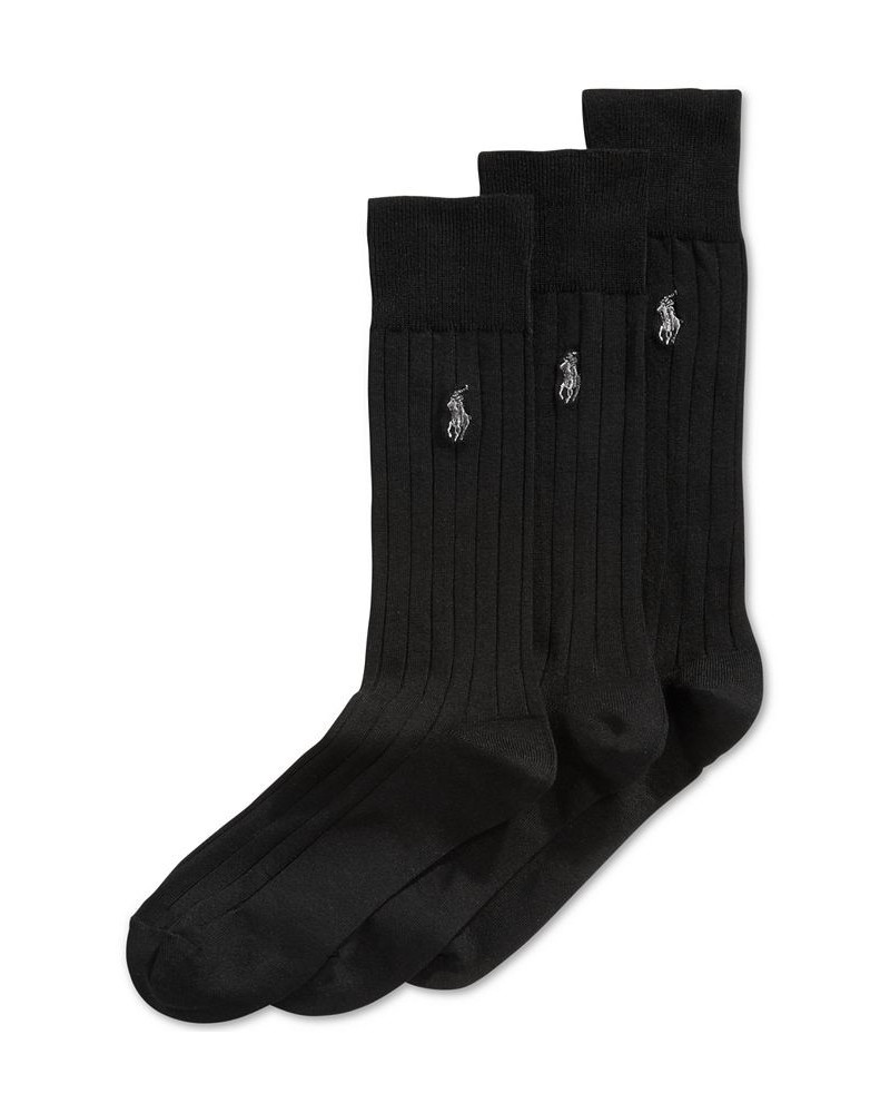 Men's Three-Pack Crew Socks Black $13.60 Socks