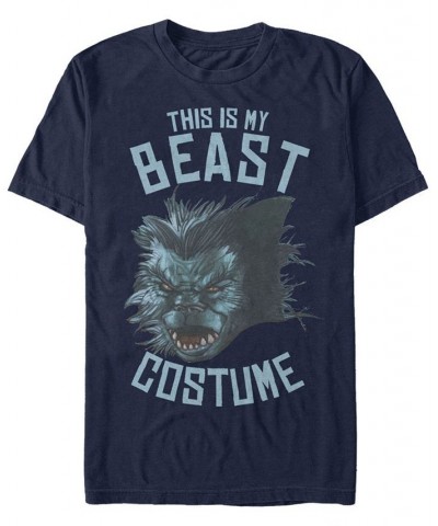 Marvel Men's Beast Halloween Costume Short Sleeve T-Shirt Blue $17.15 T-Shirts