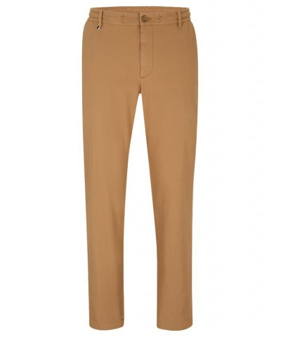 BOSS Men's Slim-Fit Cotton Blend Trousers Tan/Beige $66.56 Pants