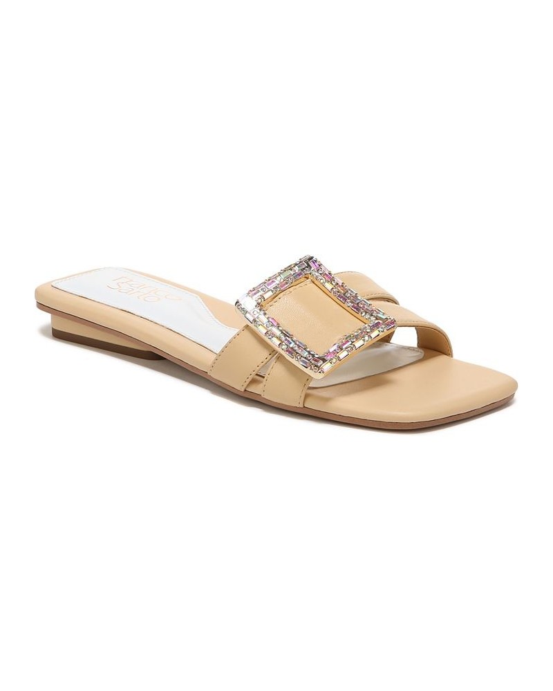 Nalani Slide Sandals Tan/Beige $47.60 Shoes