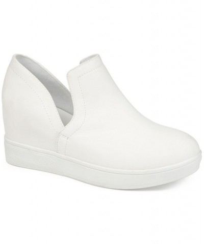 Women's Cardi Wedge Sneakers White $49.39 Shoes