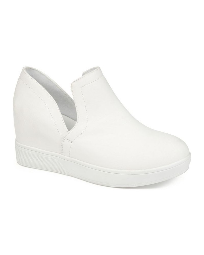 Women's Cardi Wedge Sneakers White $49.39 Shoes