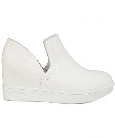 Women's Cardi Wedge Sneakers White $49.39 Shoes