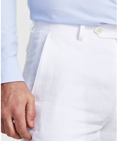 Men's UltraFlex Classic-Fit Linen Pants White $33.93 Pants