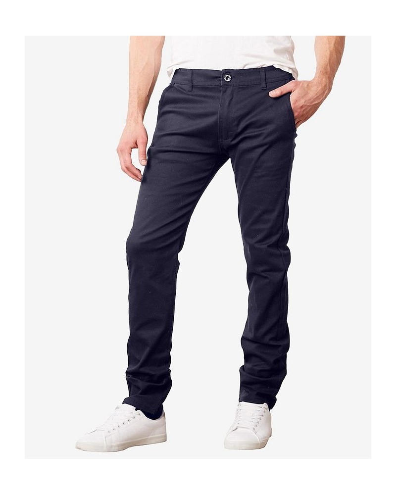 Men's Super Stretch Slim Fit Everyday Chino Pants Blue $19.00 Pants