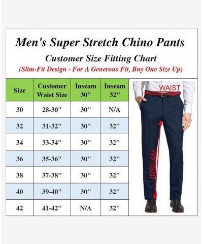 Men's Super Stretch Slim Fit Everyday Chino Pants Blue $19.00 Pants