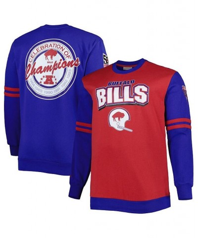 Men's Red and Royal Buffalo Bills Big and Tall Celebration of Champions Pullover Sweatshirt $42.90 Sweatshirt