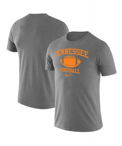 Men's Heathered Gray Tennessee Volunteers Big and Tall Football Legend Performance T-shirt $25.99 T-Shirts