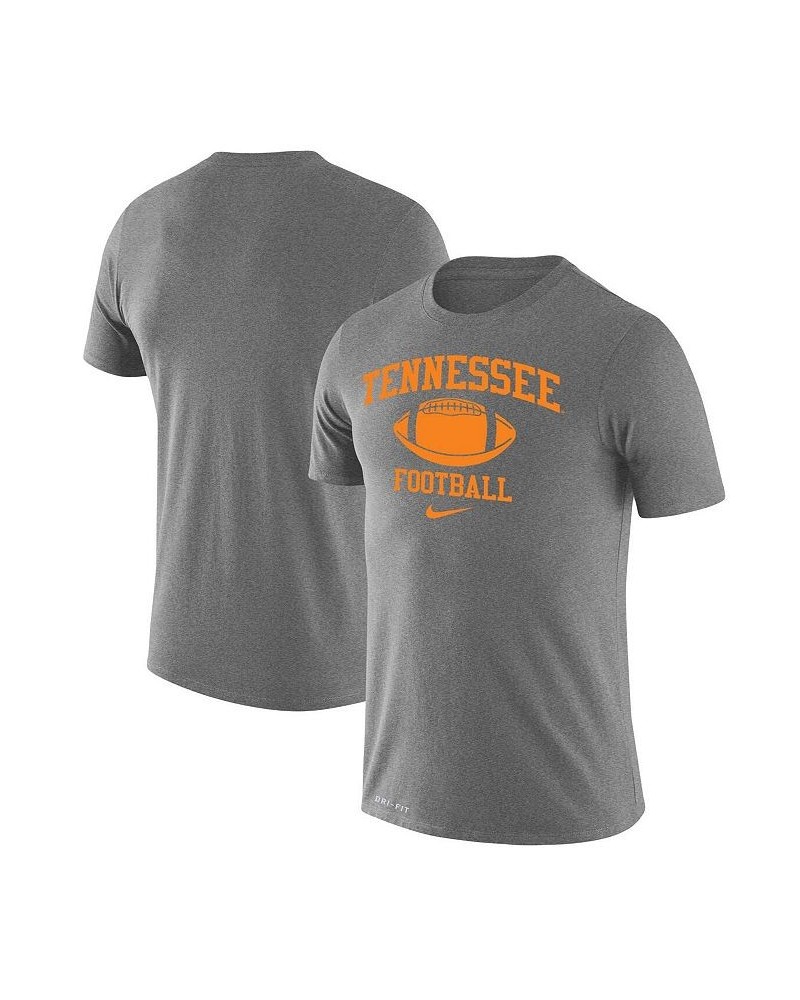 Men's Heathered Gray Tennessee Volunteers Big and Tall Football Legend Performance T-shirt $25.99 T-Shirts