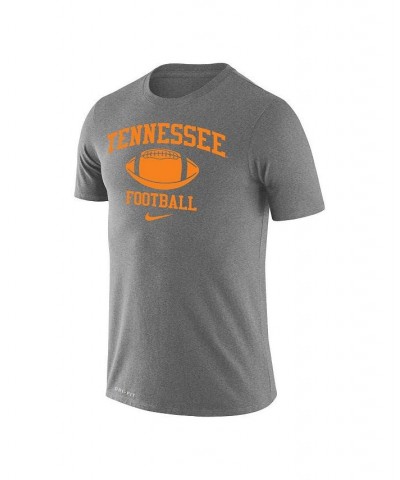 Men's Heathered Gray Tennessee Volunteers Big and Tall Football Legend Performance T-shirt $25.99 T-Shirts