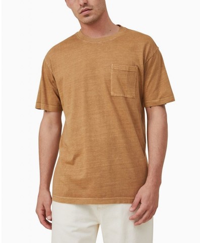 Men's Loose Fit Short Sleeve T-shirt Tan/Beige $16.49 T-Shirts