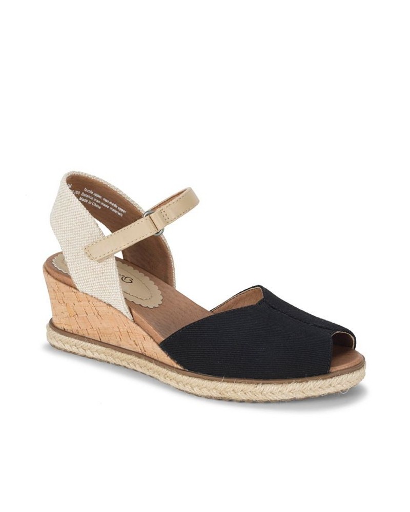 Women's Odetta Peep-Toe Wedge Espadrille Sandals PD03 $38.25 Shoes