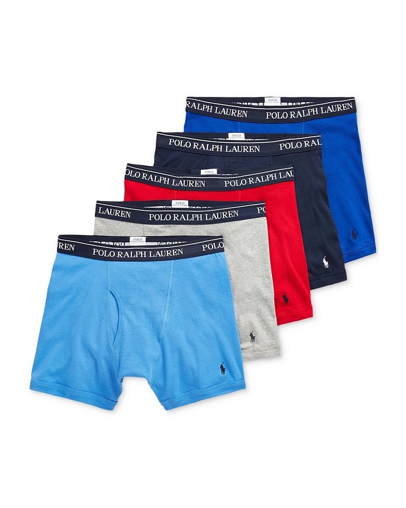 Men's Classic Cotton Boxer Briefs, 5-Pack Andover / Aerial Blue / Rugby Royal / Rl2000 Red / Cruise Navy $32.78 Underwear