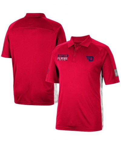 Men's Red Dayton Flyers OHT Military-Inspired Appreciation Snow Camo Polo Shirt $18.80 Polo Shirts