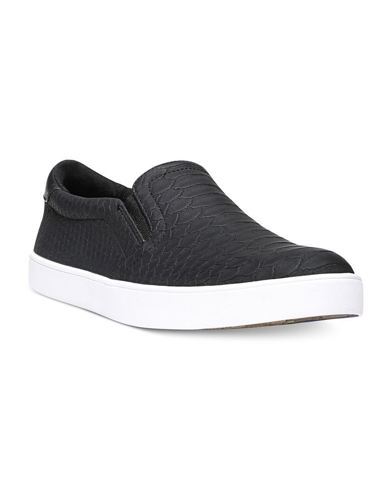 Women's Madison Slip on Sneakers Black Python Faux Leather $27.60 Shoes