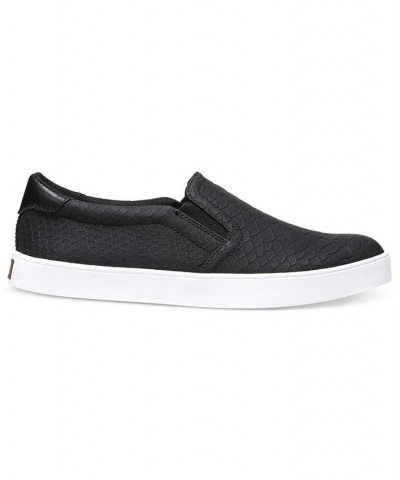 Women's Madison Slip on Sneakers Black Python Faux Leather $27.60 Shoes