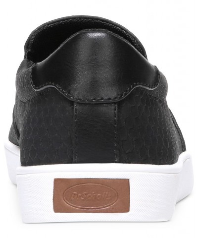 Women's Madison Slip on Sneakers Black Python Faux Leather $27.60 Shoes