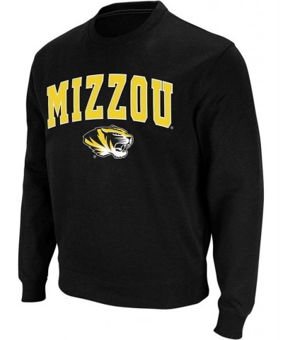 Men's Black Missouri Tigers Arch and Logo Crew Neck Sweatshirt $27.60 Sweatshirt