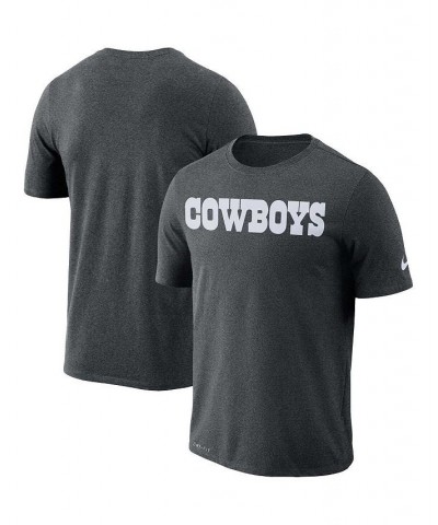 Men's Heather Charcoal Dallas Cowboys Dri-FIT Cotton Essential Wordmark T-shirt $18.40 T-Shirts