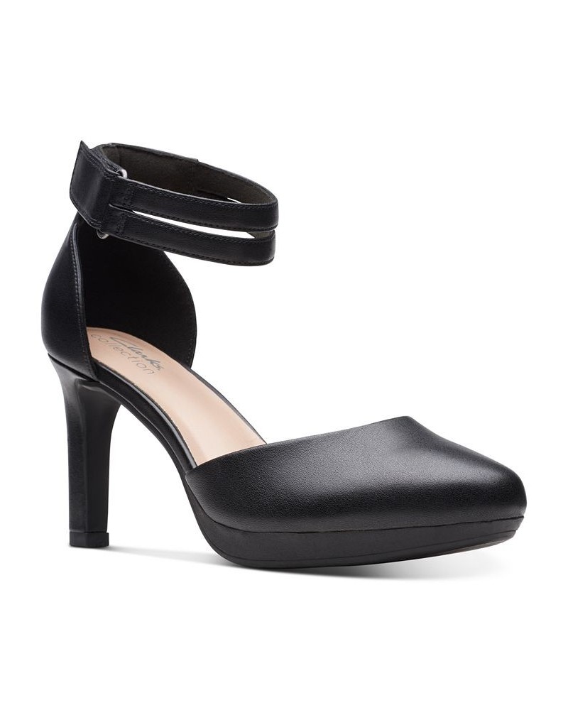 Women's Ambyr Skip Ankle-Strap Platform Pumps Black $32.70 Shoes