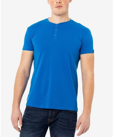 Men's Basic Henley Neck Short Sleeve T-shirt PD09 $17.39 T-Shirts