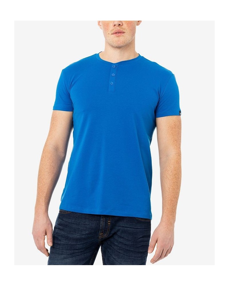 Men's Basic Henley Neck Short Sleeve T-shirt PD09 $17.39 T-Shirts