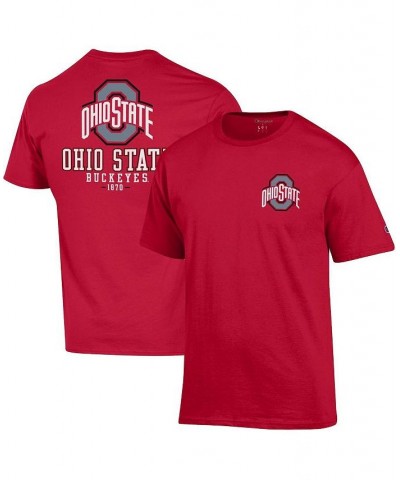 Men's Scarlet Ohio State Buckeyes Team Stack 2-Hit T-shirt $21.60 T-Shirts