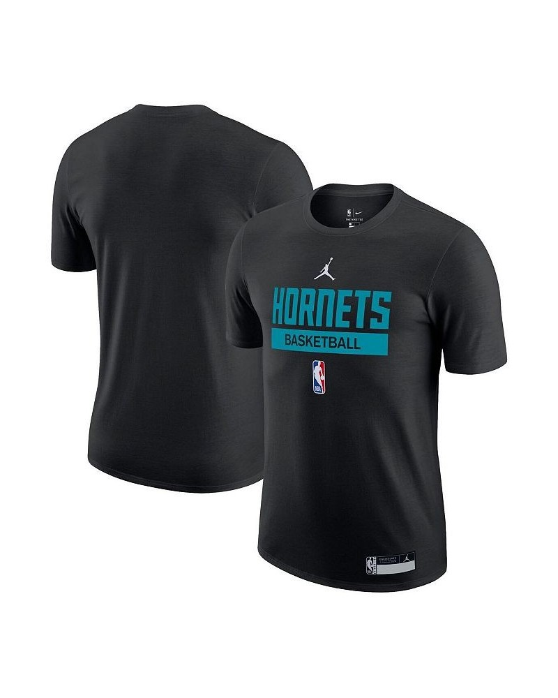 Men's Brand Black Charlotte Hornets 2022/23 Legend On-Court Practice Performance T-shirt $17.28 T-Shirts