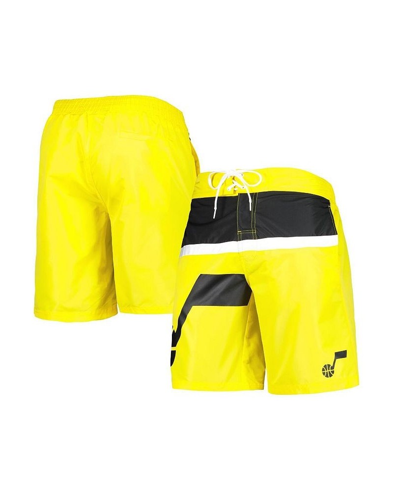 Men's Gold Utah Jazz Sea Wind Swim Trunks $28.60 Swimsuits