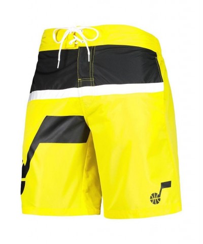 Men's Gold Utah Jazz Sea Wind Swim Trunks $28.60 Swimsuits